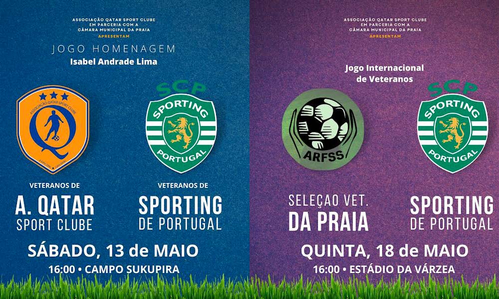 Veteranos do Sporting Clube de Portugal na Praia para dois jogos